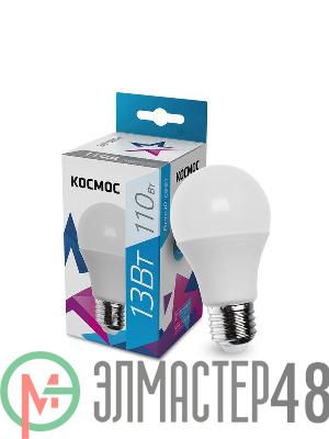 Лампа светодиодная A60 13Вт 4500К E27 220В КОСМОС LkecLED13wA60E2745