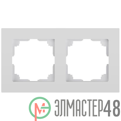 Рамка для розеток и выключателей Intro Accent 6-502-01 на 2 поста СУ бел. Intro Б0063749