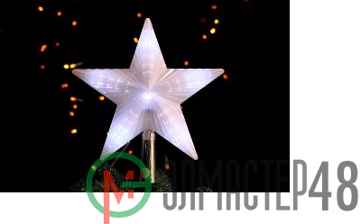 Верхушка на елку "Звезда" ST10M-BO 15см 10 двухцветных LED на барейках SHLights 4690601049162