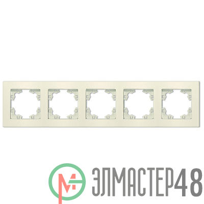 Рамка 5-м Афина универс. сл. кость (ivory) Universal A1042-I