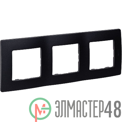 Рамка 3-м Etika антрацит Leg 672583