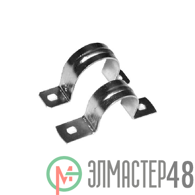 Скоба креп. метал. оцинк. двухлап. d25 (уп.25шт) Рувинил С21425