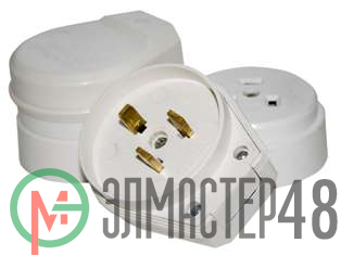 Разъем РШ-ВШ 32А 220В бел. РВШ 32-002