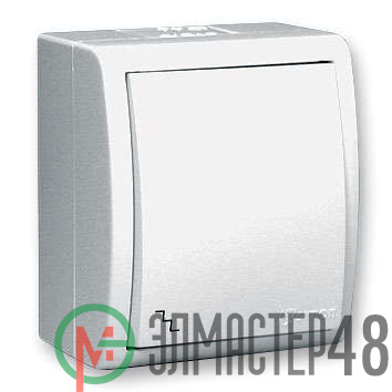 Выключатель проходной 1-кл. ОП Simon15 10А IP54 бел. Simon 1594201-030