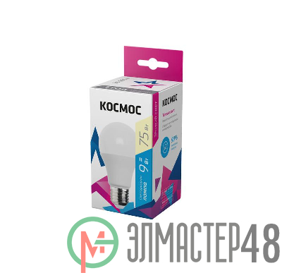 Лампа светодиодная А55 9Вт 3000К Е27 Космос LkecLED9wA55E2730