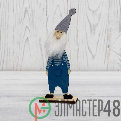 Фигура деревянная "Гномик-бородач" 18см Neon-Night 504-008