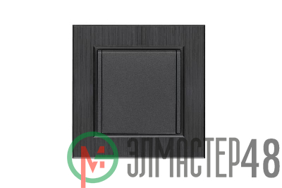 Розетка 1-м с крышкой Karea LINE STAR с заземл. дым. металлик Makel 86050029