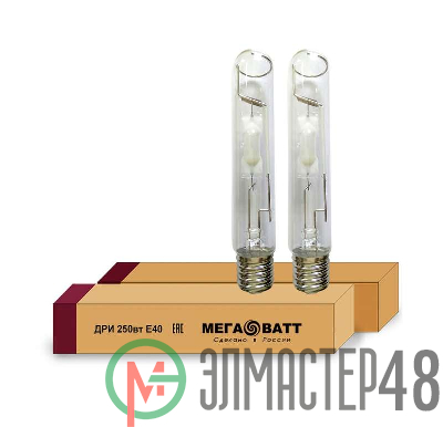 Лампа газоразрядная металлогалогенная ДРИ 250/4000К E40 (25) МЕГАВАТТ 02966