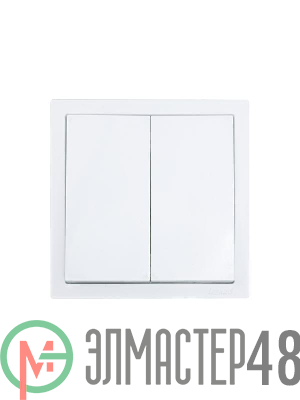 Выключатель 2-кл. СП ZIMA IP20 10А безвинт. зажим бел. LEZARD 704-0288-101QC