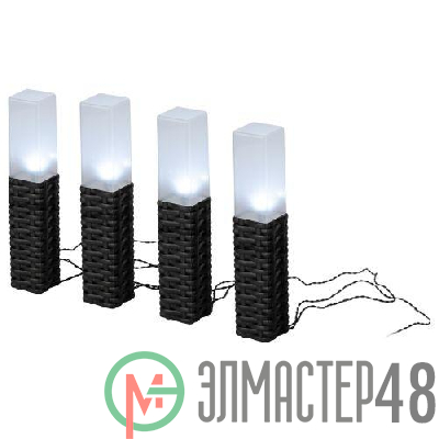 Светильник садовый Ротанг высота 41см 4LED на солнечной батарее (уп.4шт) Эра Б0062362
