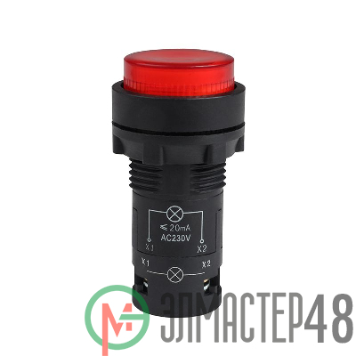 Кнопка с подсветкой OptiSignal Compact D22 С7-PL-M410 красн. 1НО 230В AC XB7NW34M1 КЭАЗ 362101