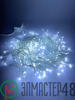 Гирлянда светодиодная "Мишура 3м 200LED 220В IP20 бел. провод хол. свет ЭРА Б0047971