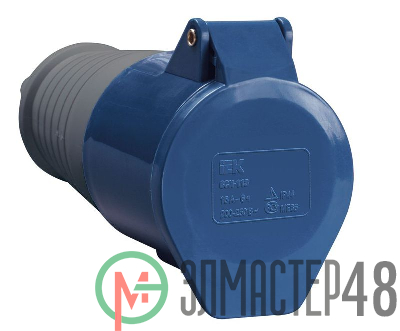Розетка кабельная 16А 220В 2P+PЕ ССИ-213 IP44 ИЭК PSR21-016-3
