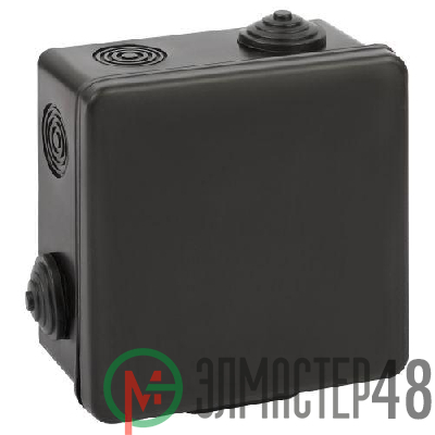 Коробка распаячная ОП 100х100х50мм с гермовводами 8 входов IP54 черн. KOR-100-100-50-8g-B Эра Б0061777