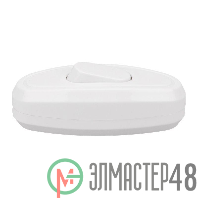 Выключатель-кнопка 250В 6А ON-OFF бел. на электропровод (для настольной лампы/бра) Rexant 36-3016