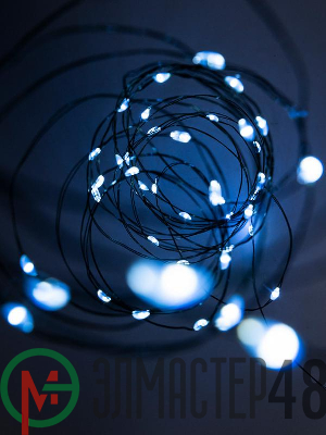 Гирлянда "Роса" DC-G06-120W 120 microLED 12.1м. 8реж. 3хAA бел. ФАZА 5059627