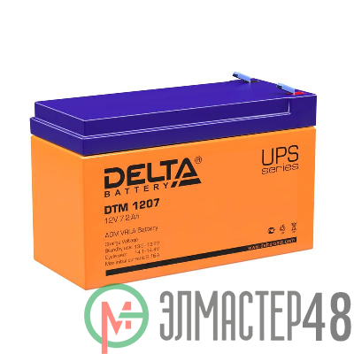 Аккумулятор 12В 7А.ч. Delta DTM 1207