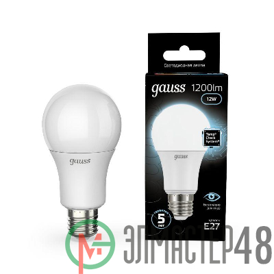 Лампа светодиодная Black Globe 12Вт 4100К бел. E27 1200лм 150-265В Gauss 102502212