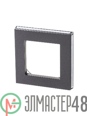 Рамка Levit 1п сталь/дым. черн. ABB 2CHH015010A6069