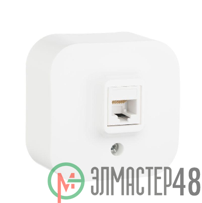 Розетка информационная 1-м ОП Quteo RJ45 CAT.5E UTP бел. Leg 782224