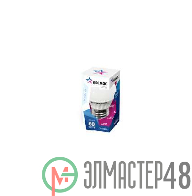 Лампа светодиодная GL45 5Вт 220В E27 4500К Космос Lksm_LED5wGL45E2745
