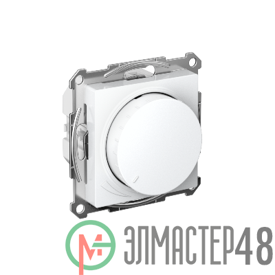 Светорегулятор поворотно-нажимной AtlasDesign 400Вт механизм бел. SE ATN000123