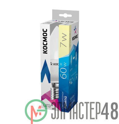 Лампа светодиодная CN 7Вт 220В E14 3000К Космос Lksm_LED7wCNE1430
