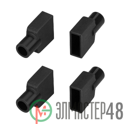 Заглушка WPH-FLEX-0612-SIDE BLACK с отверстием Силикон (комплект) Arlight 045910