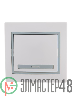 Выключатель 1-кл. СП Мира 10А IP20 бел./сер. LEZARD 701-0215-100