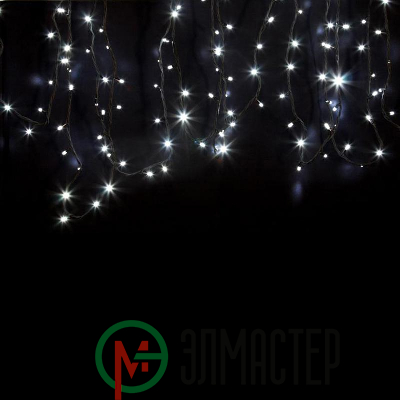 Гирлянда "ДЮРАПЛЕЙ" 20м 200LED 13Вт 220В IP54 зел. провод; бел. NEON-NIGHT 315-155