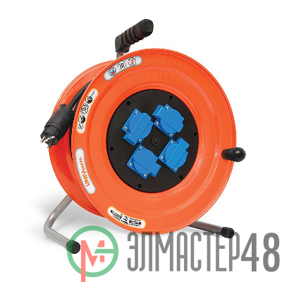 Удлинитель силовой на катушке 4х30м с заземл. 16А IP44 У16-046 термо КГ 3х2.5 розетки с защ. крышкой UNIVersal 9633327