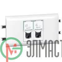 Механизм розетки информ. СП Mosaic RJ45 + RJ45 CAT.5E FTP с рамкой и суппортом для DLP для кабель-канала DLP 65мм Leg 078673
