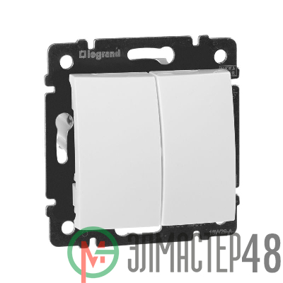 Механизм выключателя 2-кл. СП Valena 10А IP31 бел. Leg 774405