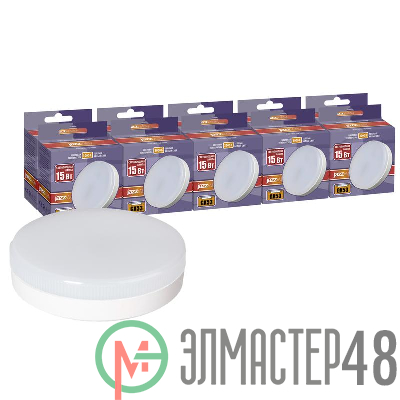 Лампа светодиодная PLED-GX53 15Вт 3000К тепл. бел. GX53 1220лм 230В 50Гц (уп.10шт) JazzWay 2855442