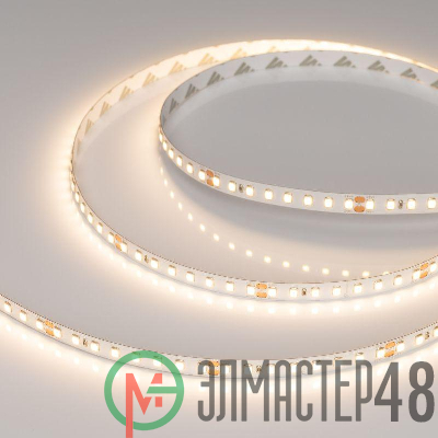 Лента светодиодная RT-A128-8mm 24V Warm 3000К 9.6Вт/м IP20 2835 высок. эффект. 150лм/Вт (уп.5м) Arlight 038758