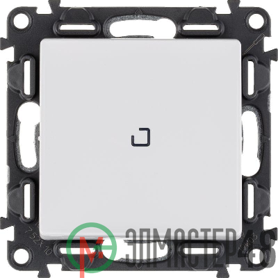 Механизм выключателя 1-кл. СП Valena Life 10А IP20 250В 10АХ с подсветкой; с лицевой панелью бел. Leg 752410