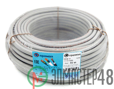 Кабель NUM-O 2х1.5 (бухта 50м) (шт) Промэл 13321310