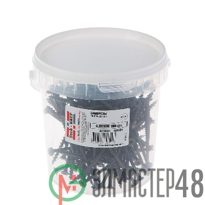 Саморез 4.8х100 гипсокартон-дерево (уп.100шт) ведро Tech-Krep 100088