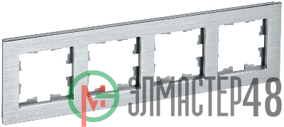 Рамка 4-м BRITE РУ-4-1-БрА металл алюм. IEK BR-M42-M-K47