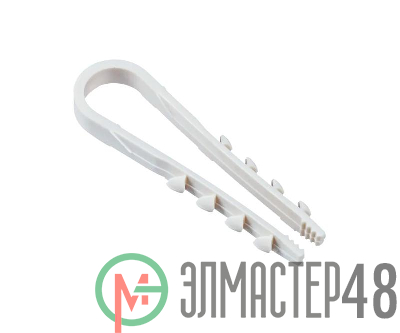 Дюбель-хомут PCD-R 11-18-55-100WH для круглого кабеля PA6.6 (уп.100шт) Jazzway 5054806