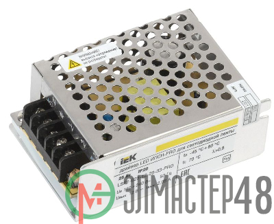 Драйвер LED ИПСН-PRO 5050 25Вт 12В блок-клеммы IP20 ИЭК LSP1-025-12-20-33-PRO