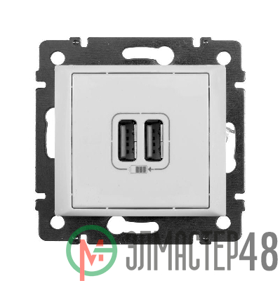 Розетка USB 2-м СП Valena бел. Leg 770470
