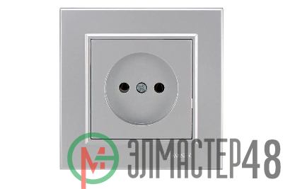 Розетка 1-м СП Karea 10А IP20 б/з сереб. Makel 56065022