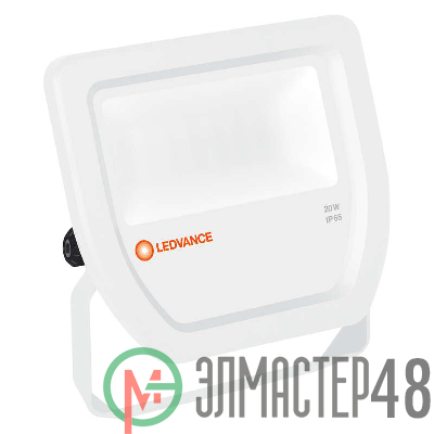 Прожектор светодиодный FLOODLIGHT ДО 20Вт 3000К 2100Лм IP65 бел. LEDVANCE 4058075097469