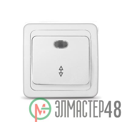 Выключатель проходной 1-кл. СП Валери 10А IP20 с индик. бел. Universal В0125