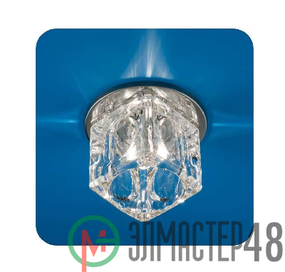 Светильник Ice 12 7 05 с огран. стеклом куб большой хром G4 ИТАЛМАК IT8068