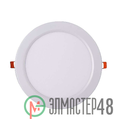 Светильник светодиодный ультратонкий встраив. PPL-R 15Вт 6500К IP40 WH d190мм круглый Jazzway 5008601A