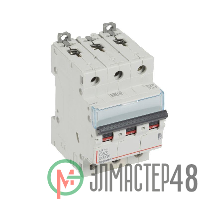 Выключатель автоматический модульный 3п C 63А 6кА DX3-E 6000 3мод. 230/400В Leg 407297