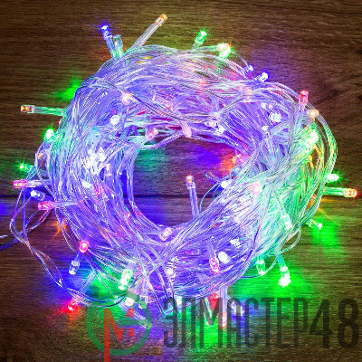 Гирлянда светодиодная универсальная 10м 100LED мультиколор с контроллером провод ПВХ прозр. Neon-Night 304-029