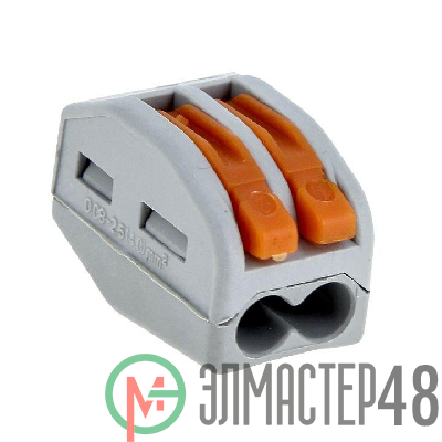 Клемма СМК-412 с рычагом 2 отверстия 0.08-2.5кв.мм (уп.2шт) PROxima EKF plc-smk-412r